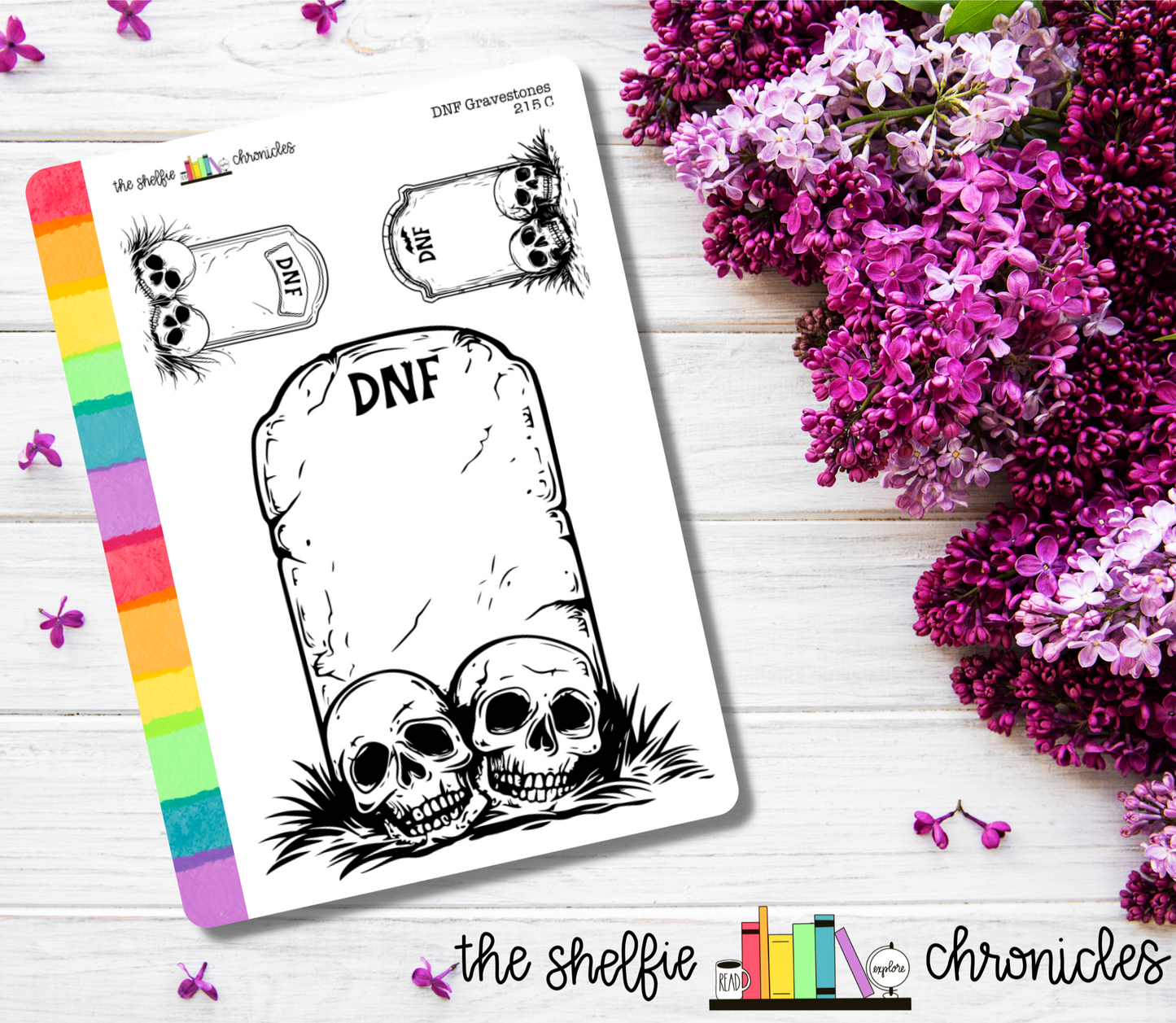 215 - DNF Cemetery - Die Cut Stickers - Repositionable Paper - Perfect For Reading Journals And Planners