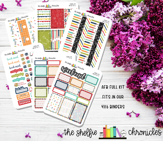 AFB Kit 153 - School Life - Made To Fit The Always Fully Booked Planner - Die Cut Stickers - Repositionable