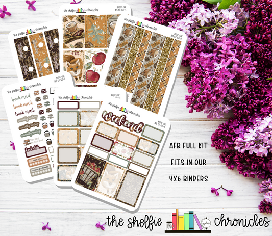 AFB Kit 160 - Rustic Chic - Made To Fit The Always Fully Booked Planner - Die Cut Stickers - Repositionable