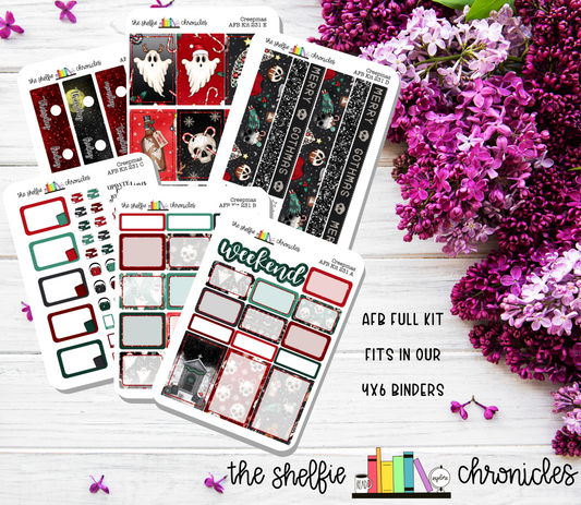 AFB Kit 231 - Creepmas Weekly Kit - Made To Fit The Always Fully Booked Planner - Die Cut Stickers - Repositionable