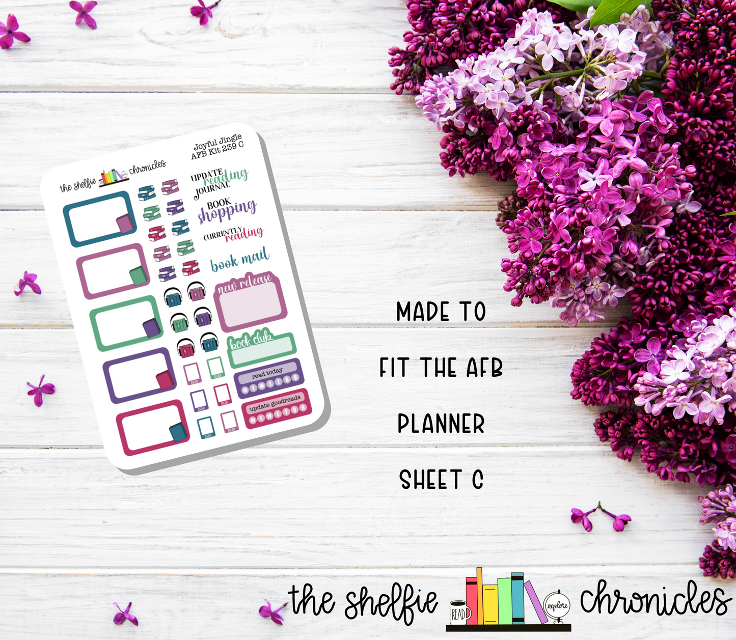 AFB Kit 239 - Joyful Jingle Weekly Kit - Made To Fit The Always Fully Booked Planner - Die Cut Stickers - Repositionable