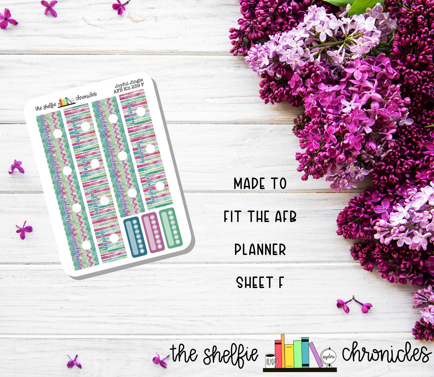 AFB Kit 239 - Joyful Jingle Weekly Kit - Made To Fit The Always Fully Booked Planner - Die Cut Stickers - Repositionable