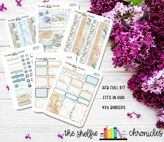 AFB Kit 217 - Beach Reads - Made To Fit The Always Fully Booked Planner - Die Cut Stickers - Repositionable