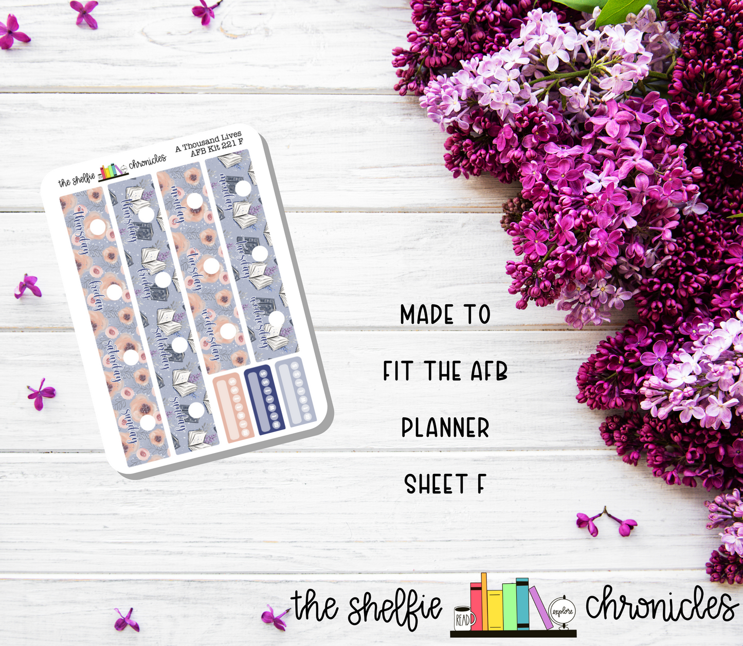 AFB Kit 221 - A Thousand Lives - Made To Fit The Always Fully Booked Planner - Die Cut Stickers - Repositionable