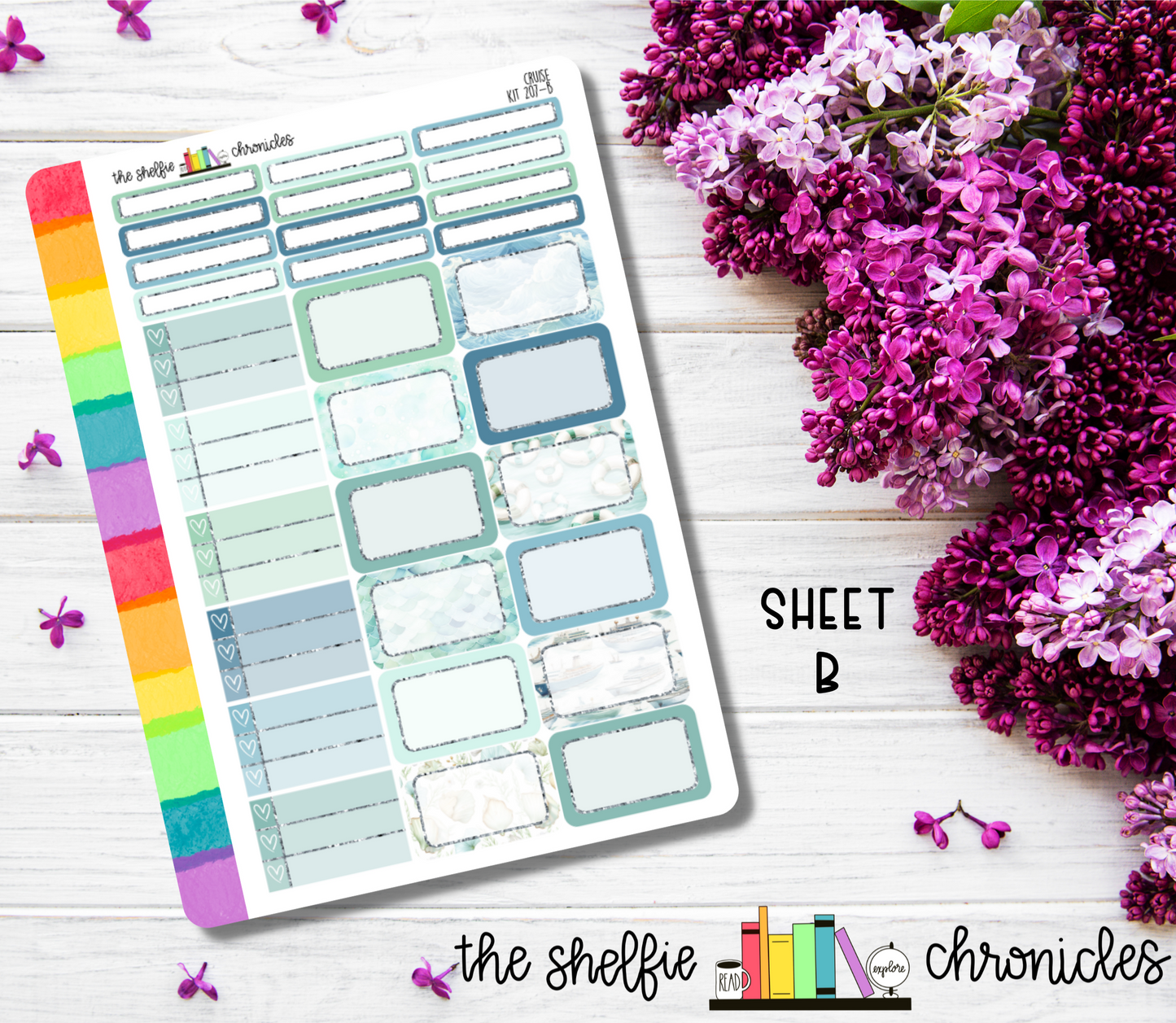 Kit 207 - Cruise Weekly Kit - Die Cut Stickers - Repositionable Paper - Made To Fit 7x9 Planners