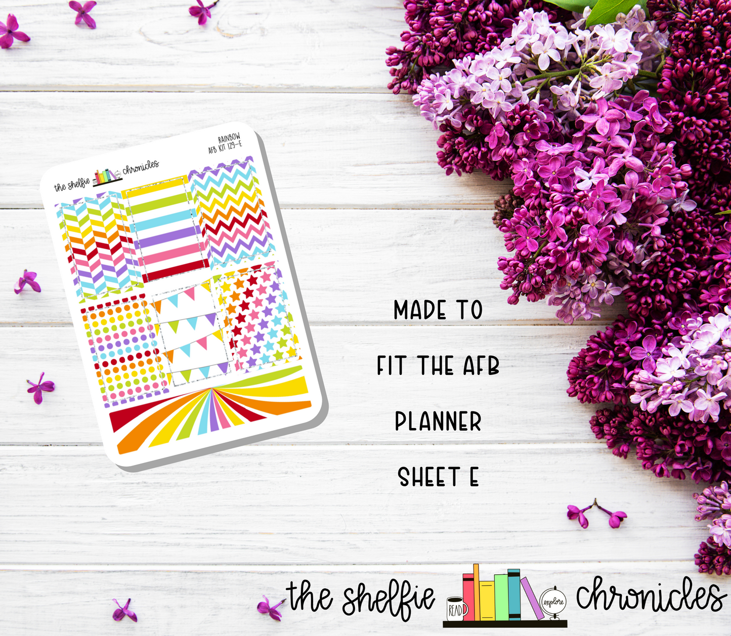 AFB Kit 129 - Rainbow - Made To Fit The Always Fully Booked Planner - Die Cut Stickers - Repositionable