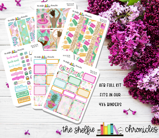 AFB Kit 139 - Fun In The Sun - Made To Fit The 2023 Always Fully Booked Planner - Die Cut Stickers - Repositionable