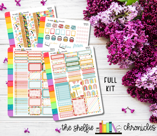 Kit 126 - Summertime Weekly Kit - Die Cut Stickers - Repositionable Paper - Made To Fit 7x9 Planners